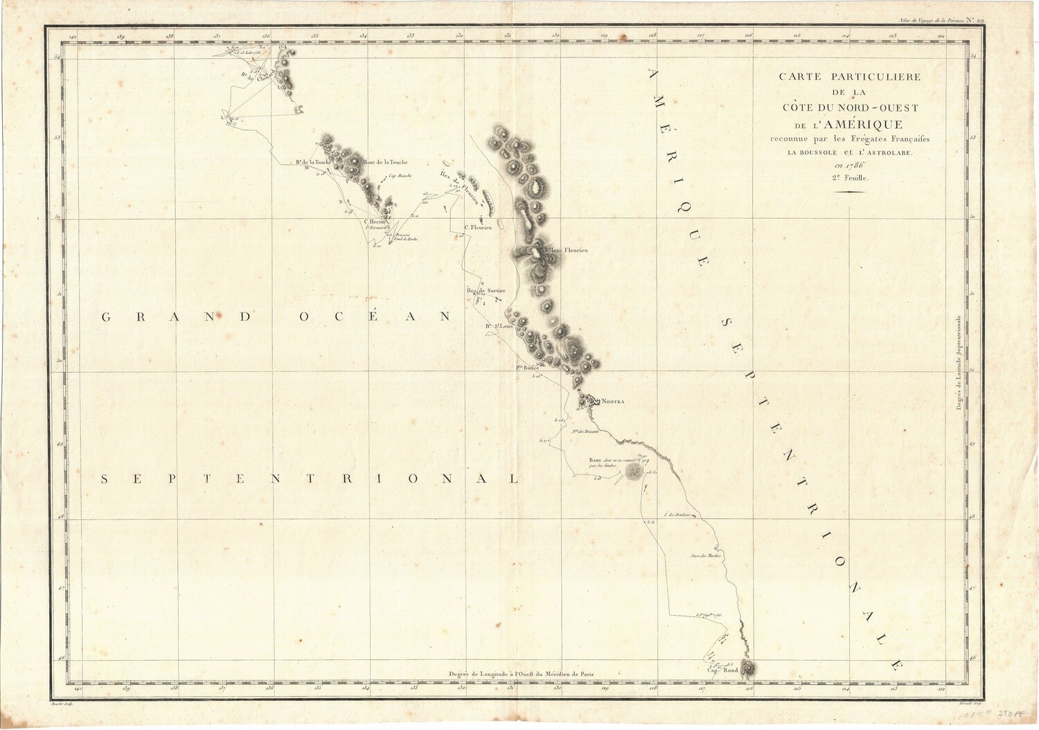1798 Map of the Alaskan Coast by La Perous
