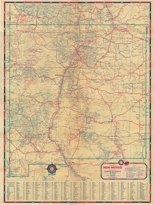 1939 Road Map of New Mexico - Standard Oil Co.