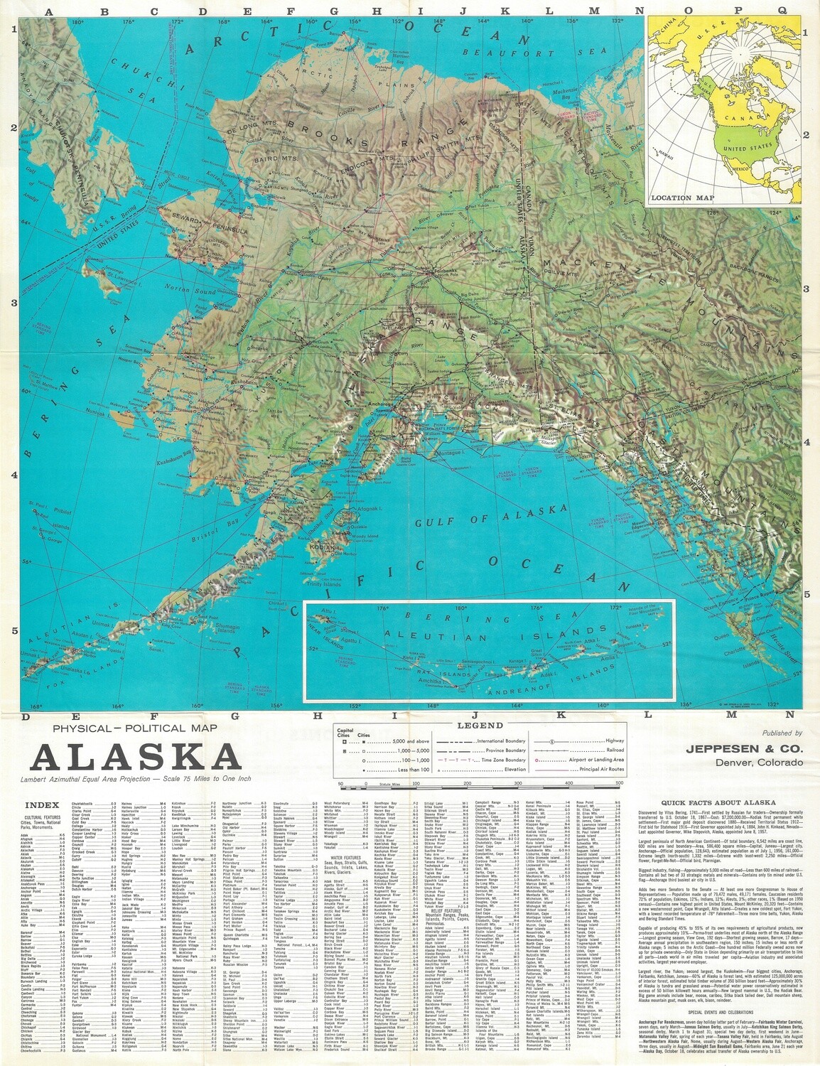 1958 Map of the New State of Alaska *online 