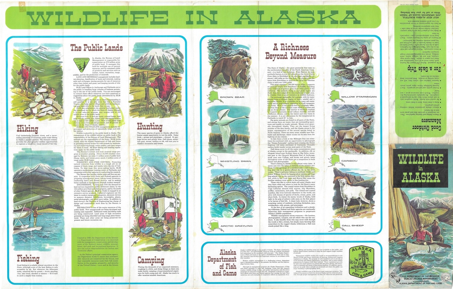 1967 Alaska Wildlife Poster 