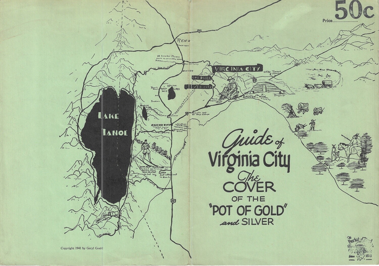 1941 Guide Of Virginia City, NV by Geryl Gould