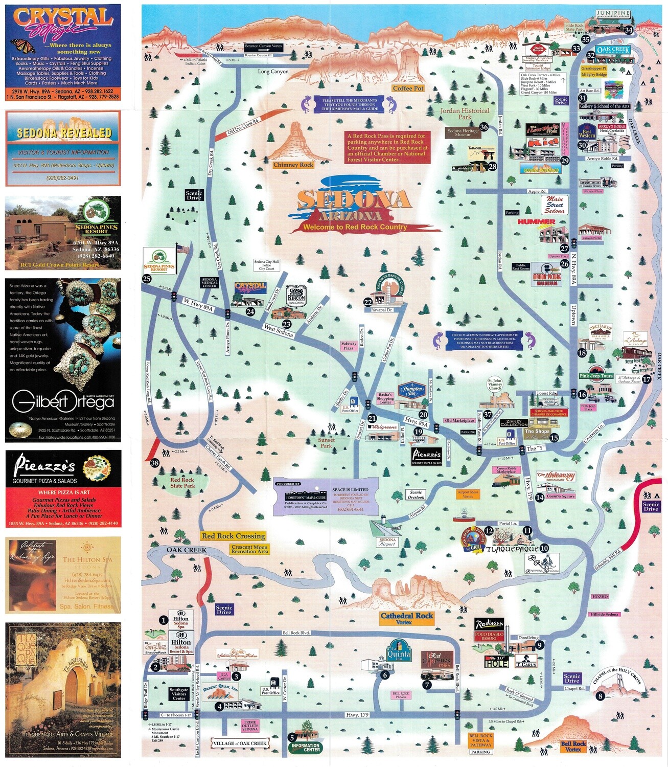 2007 Guide Map to Sedona, AZ
