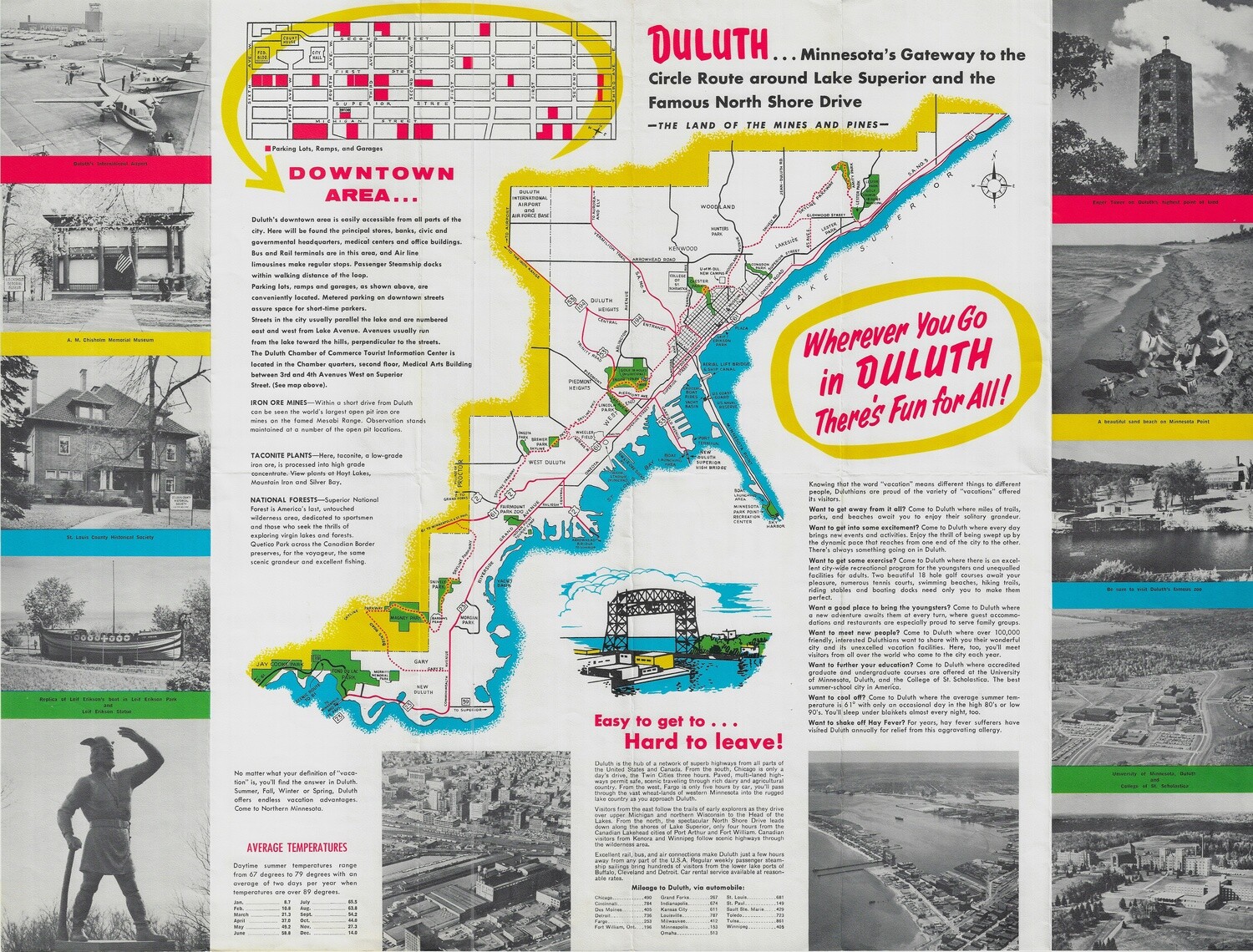 1960s Duluth Tourist Map