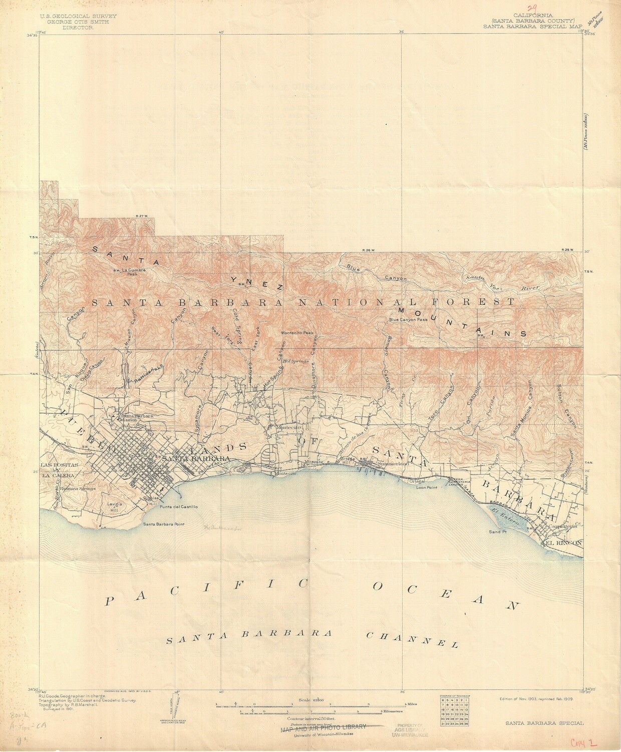 1909 (1903) USGS Santa Barbara Special Sheet