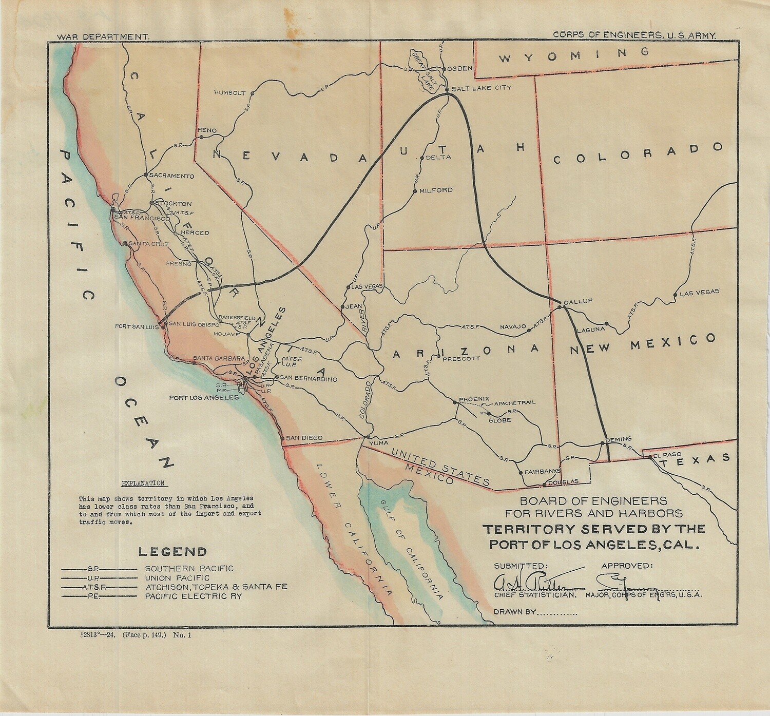 1930 Port of Los Angeles Ca. , Board of Eng for Rivers and Harbors