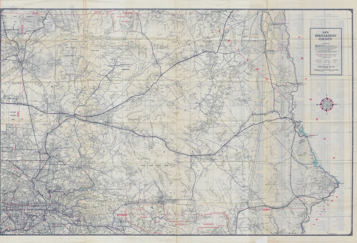 1941 ACSC Map of San Bernadino County
