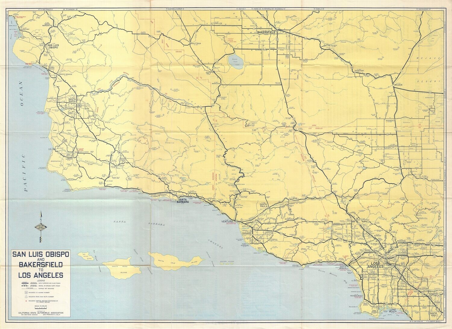 1960 AAA Socal Map