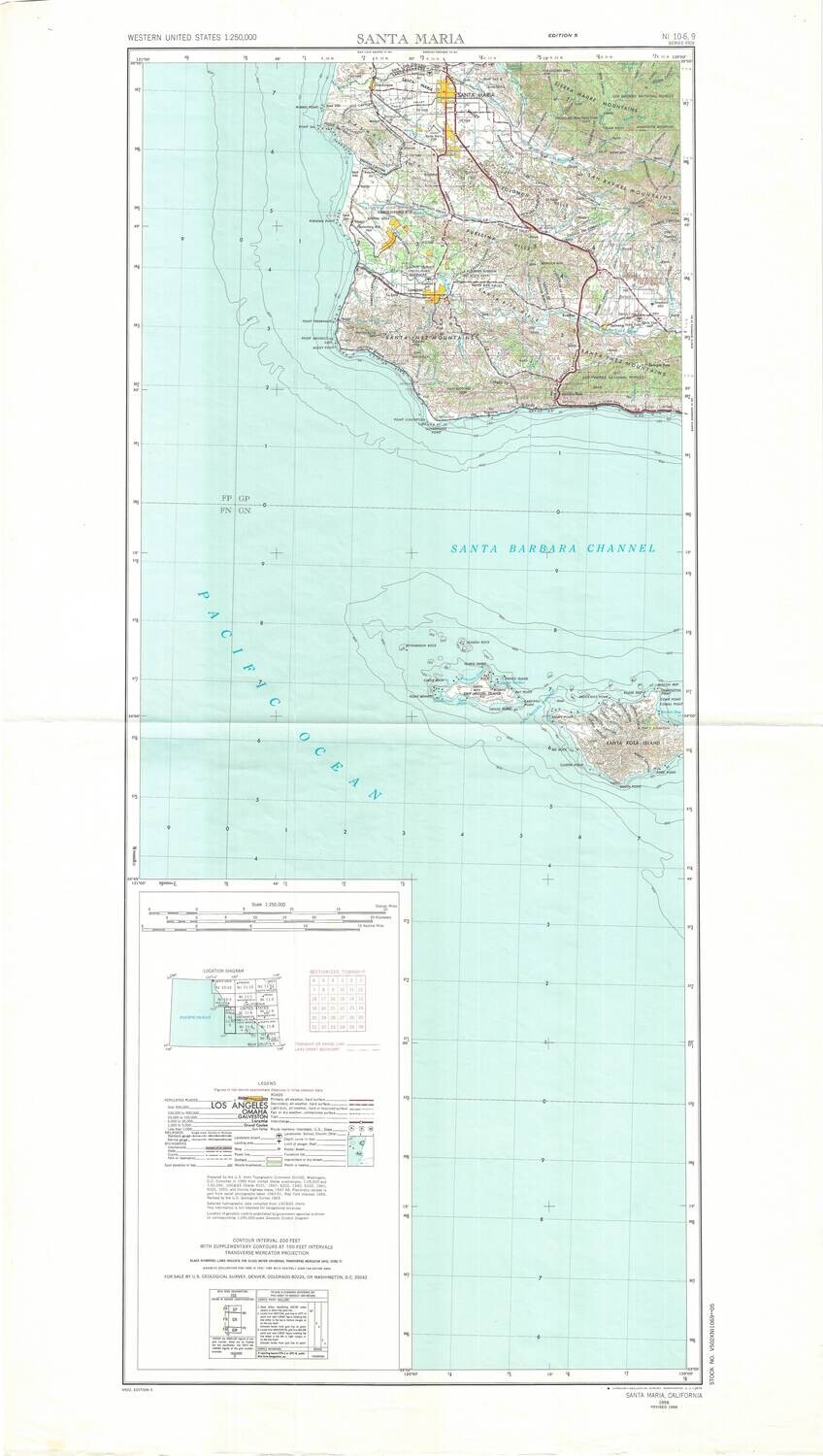 1969 USC&amp;GS Map of Santa Maria, Santa Rosa Island, San Miguel Island