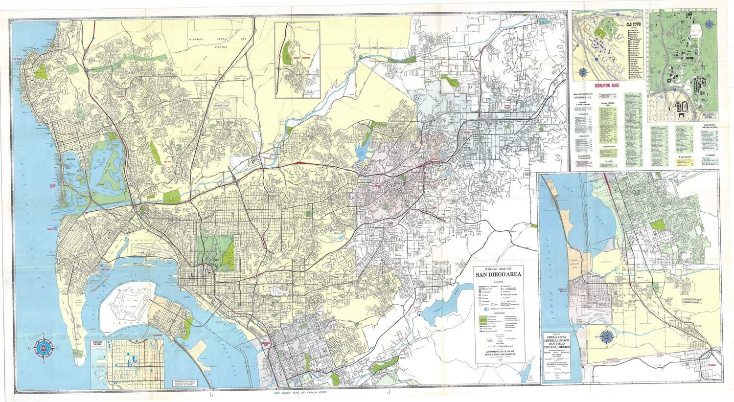 1969 SCAC Map of San Diego, CA