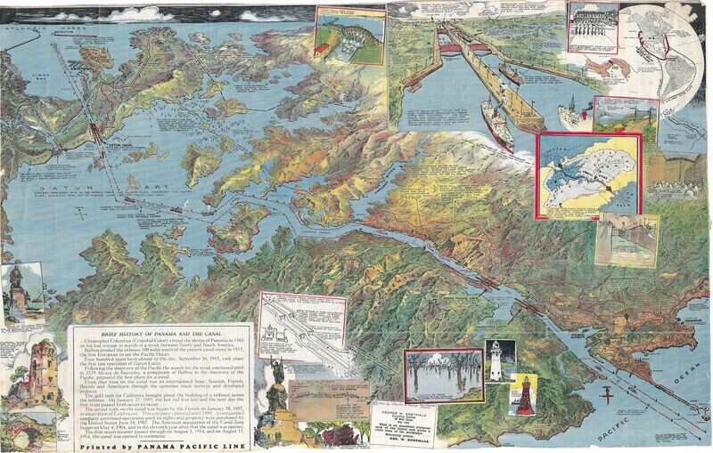 1925 Panama Canal - Illustration by Charles Owens
