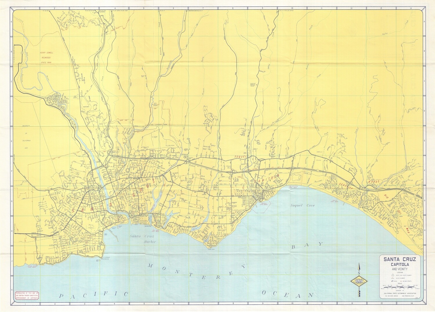 1960 Santa Cruz Capitola AAA Offset Litho