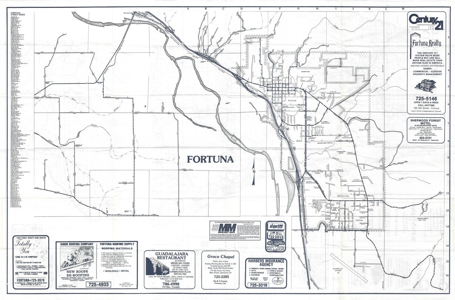 1980 Real Estate Map of Fortuna