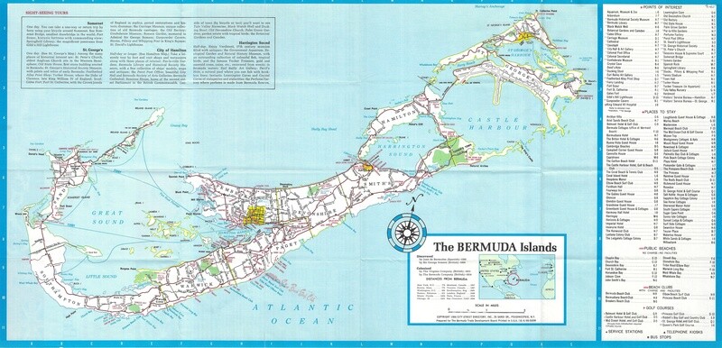 1966 Bermuda Handy Reference Map