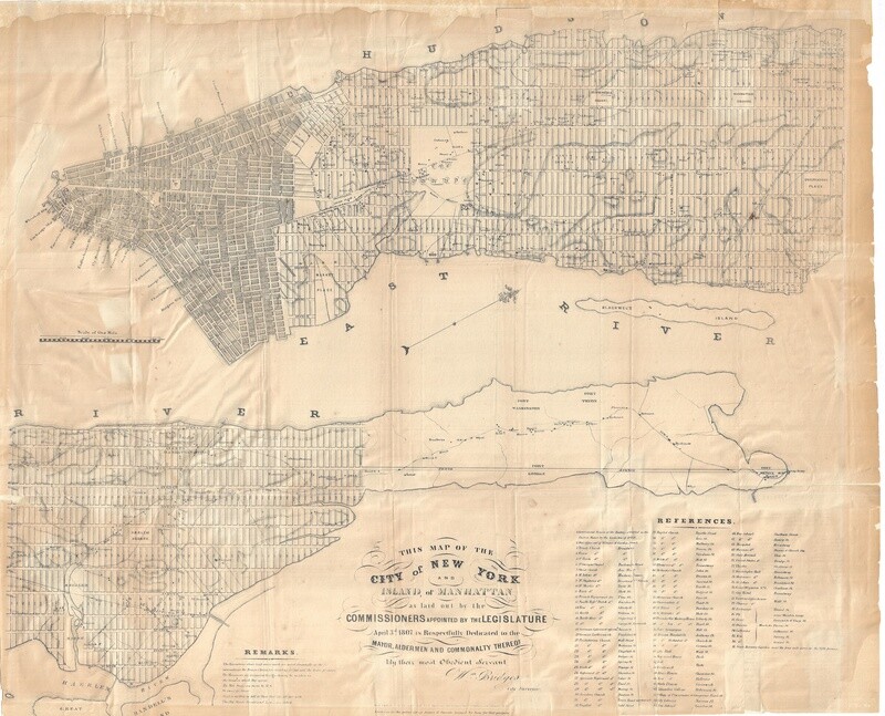 1853 (1807) New York City and Manhattan by Wm Bridges