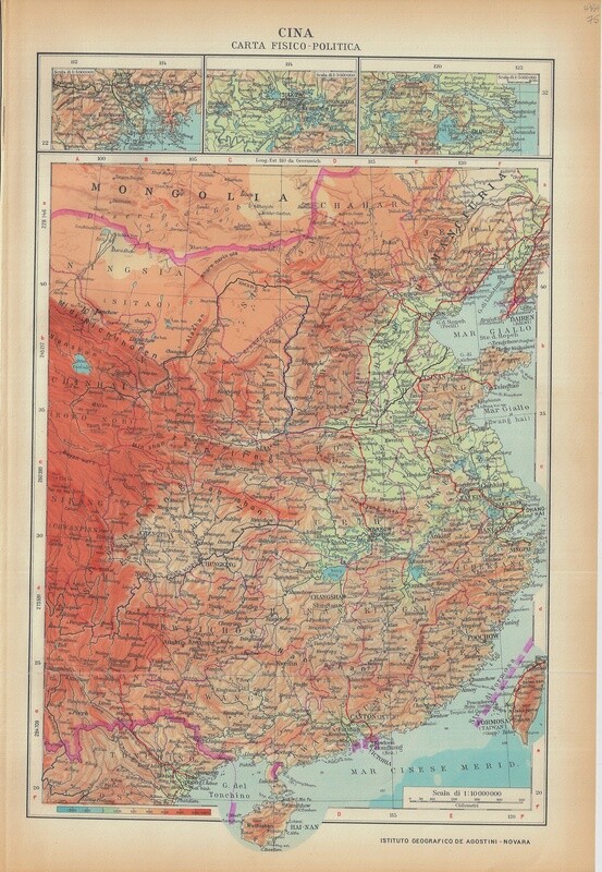 1934 Map of Cina (China)
