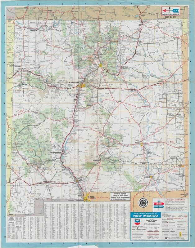 1971 Chevron Map of New Mexico