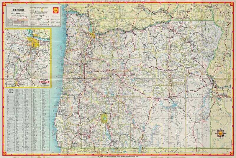 1963 Shell Map of oregon