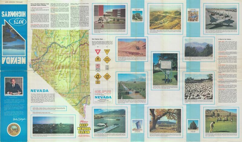 1973 Highway map of Nevada