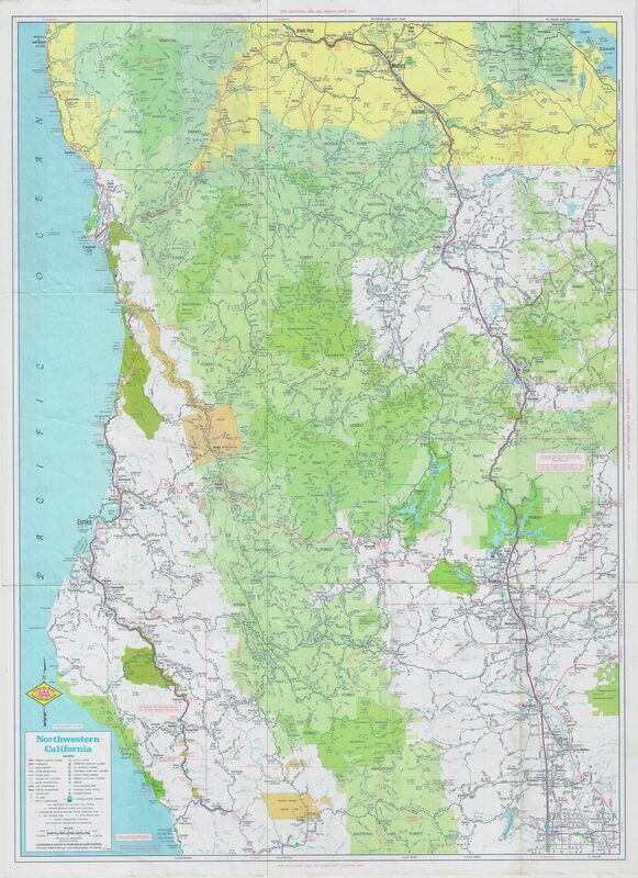 1985 AAA Map Northwestern California/ State of Jefferson