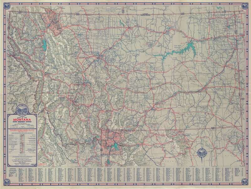 1948 Montana Highways by the State Commission