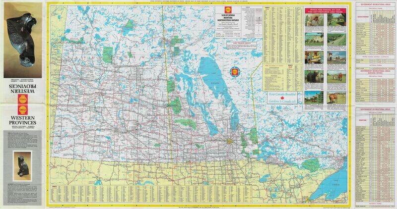 1968 Shell Conoco Map of British Columbia