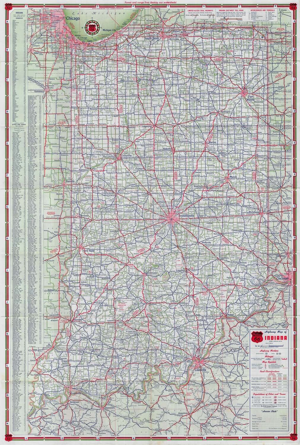 1958 Indiana by Gousha for Phillips 66