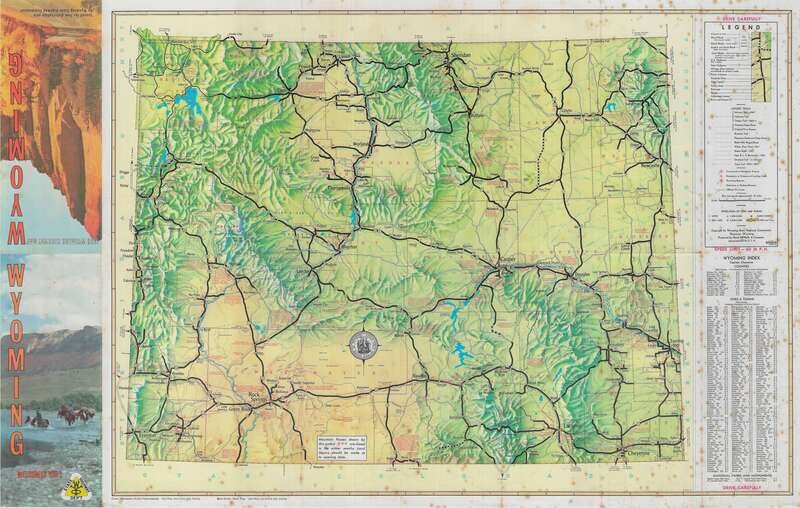1958 Wyoming State Hwy Dept Chromo