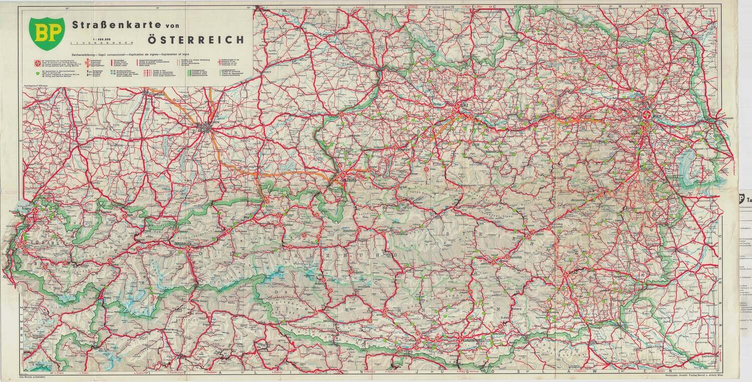 1950 BP map of Austria