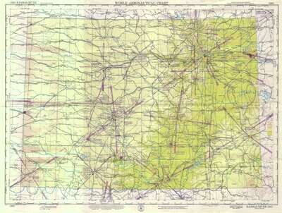 1946 USCGS Kansas River Aeronautical Chart
