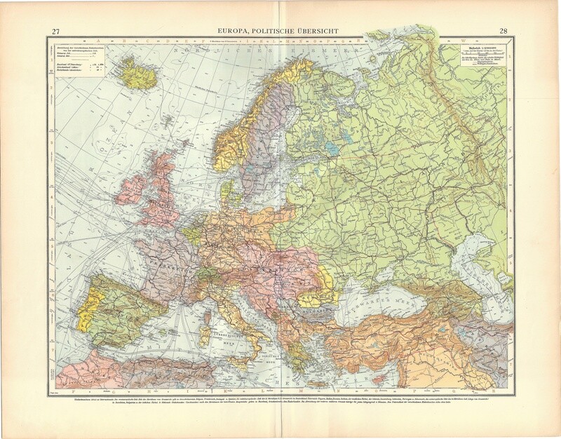 1912 Geophysical Climatological Maps in German
