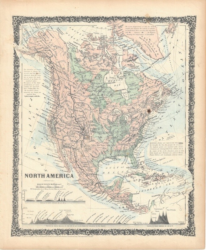 1858 Geophysical World Maps by Colton