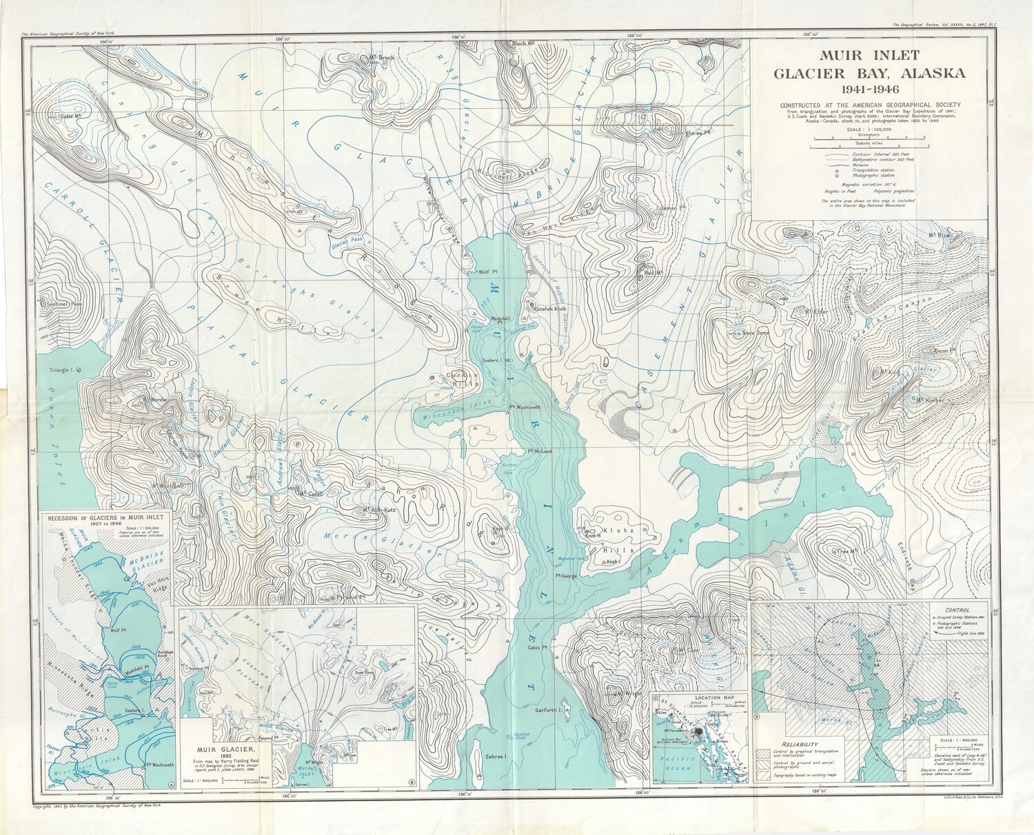 1946 Muir Inlet Alaska