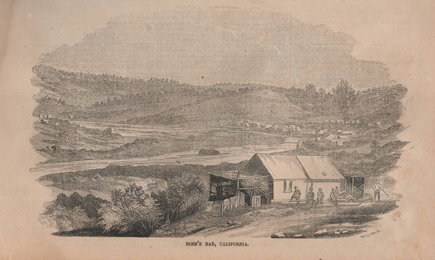 1849 Ross&#39;s Bar Calif. gold fields 