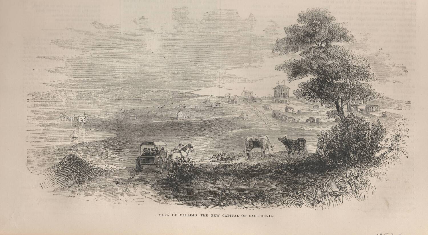 1850 View of Vallejo, CA  , New Capitol City