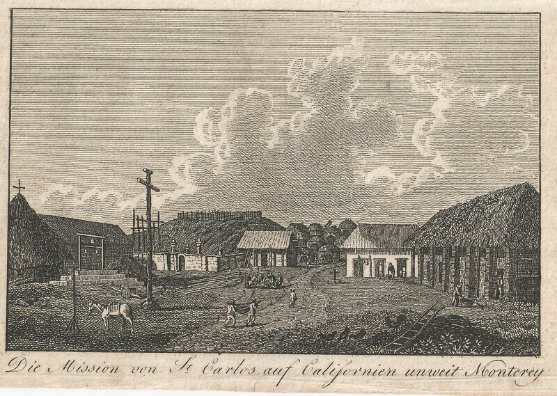 1835 The Mission San Carlos in Monterey, CA