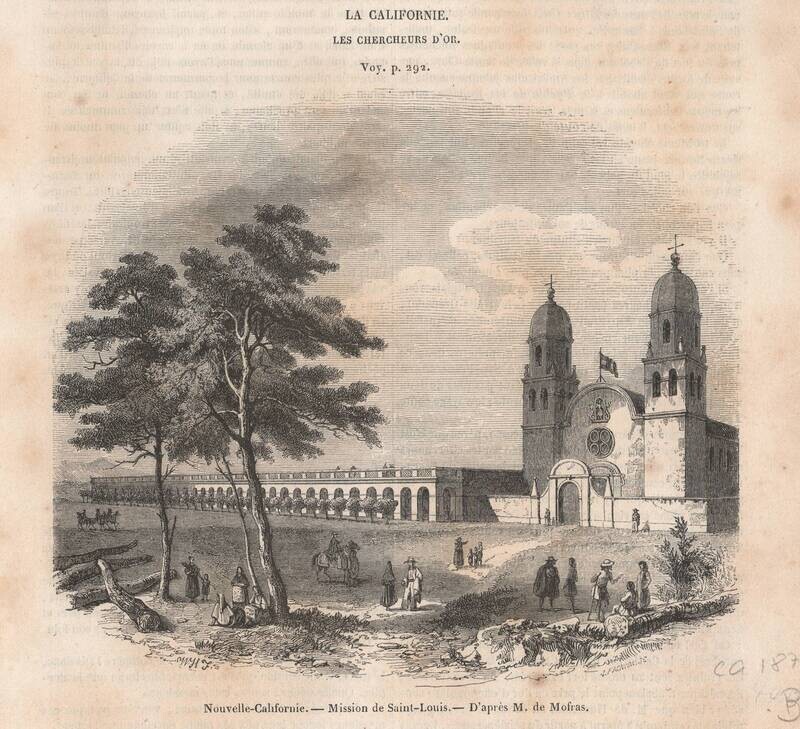 1870 View of the Mission at San Luis Obisbo , Ca