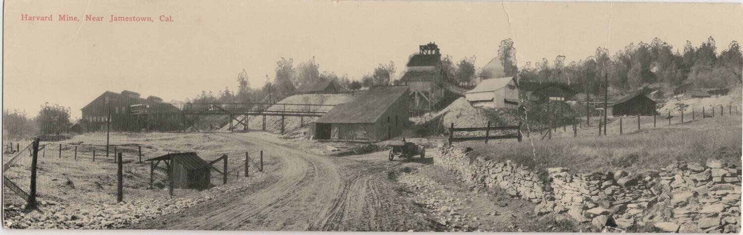 1910 View of the Harvard Mine Near Jamestown, Ca.
