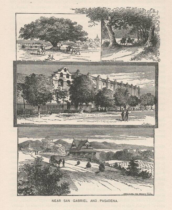 1888 Views of San Gabriel and Pasadena , Ca in Lithography