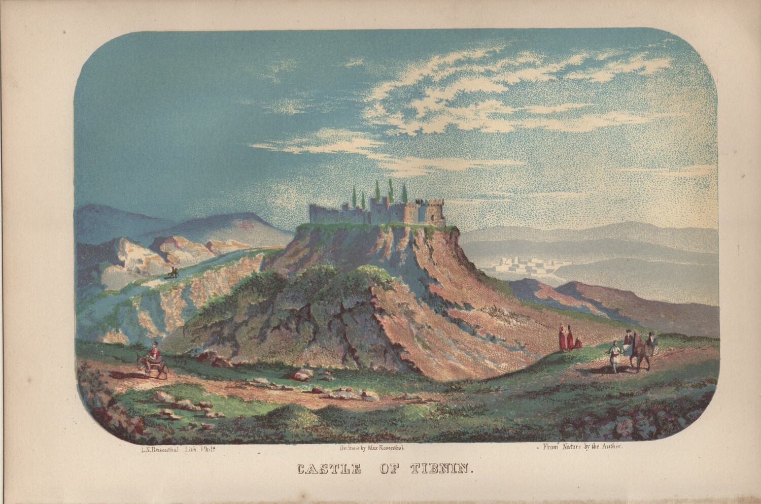 1859 Castle of Tibnin by PS Duval