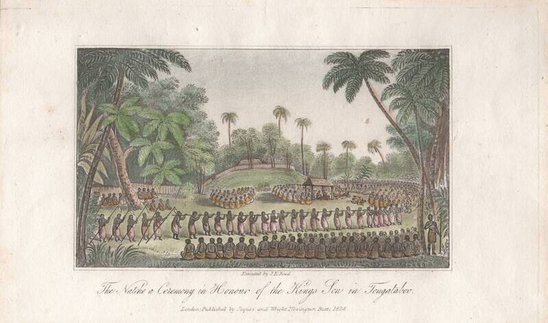 1824 The Natche a Ceremony in Honour of the Kings Son in Tongataboo from Cpt. Cooks voyages
