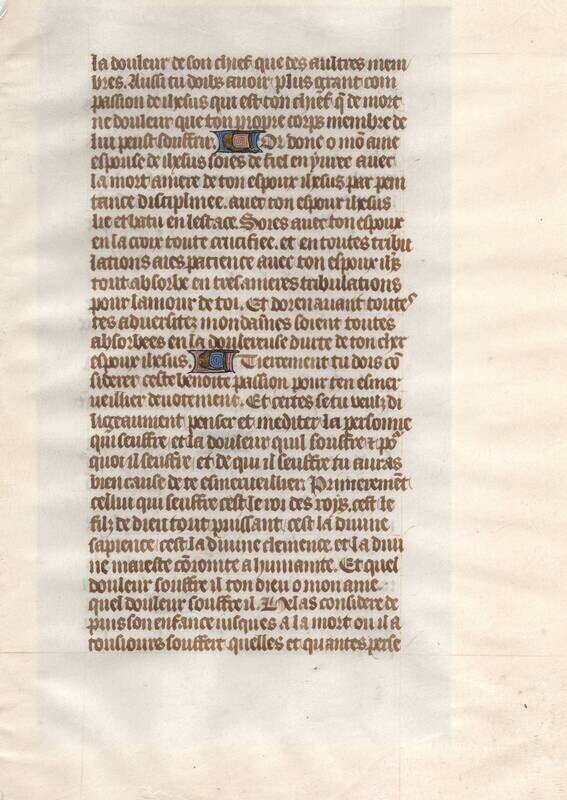 1437 Illuminated Manuscript -Book of Prayers on Vellum