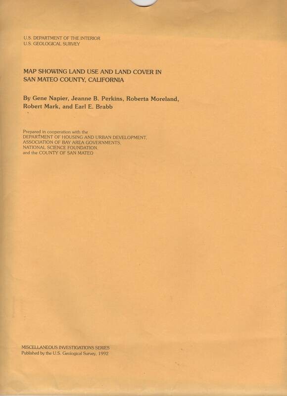 1992 USGS Map of Land Use and Land Cover in San Mateo County CA