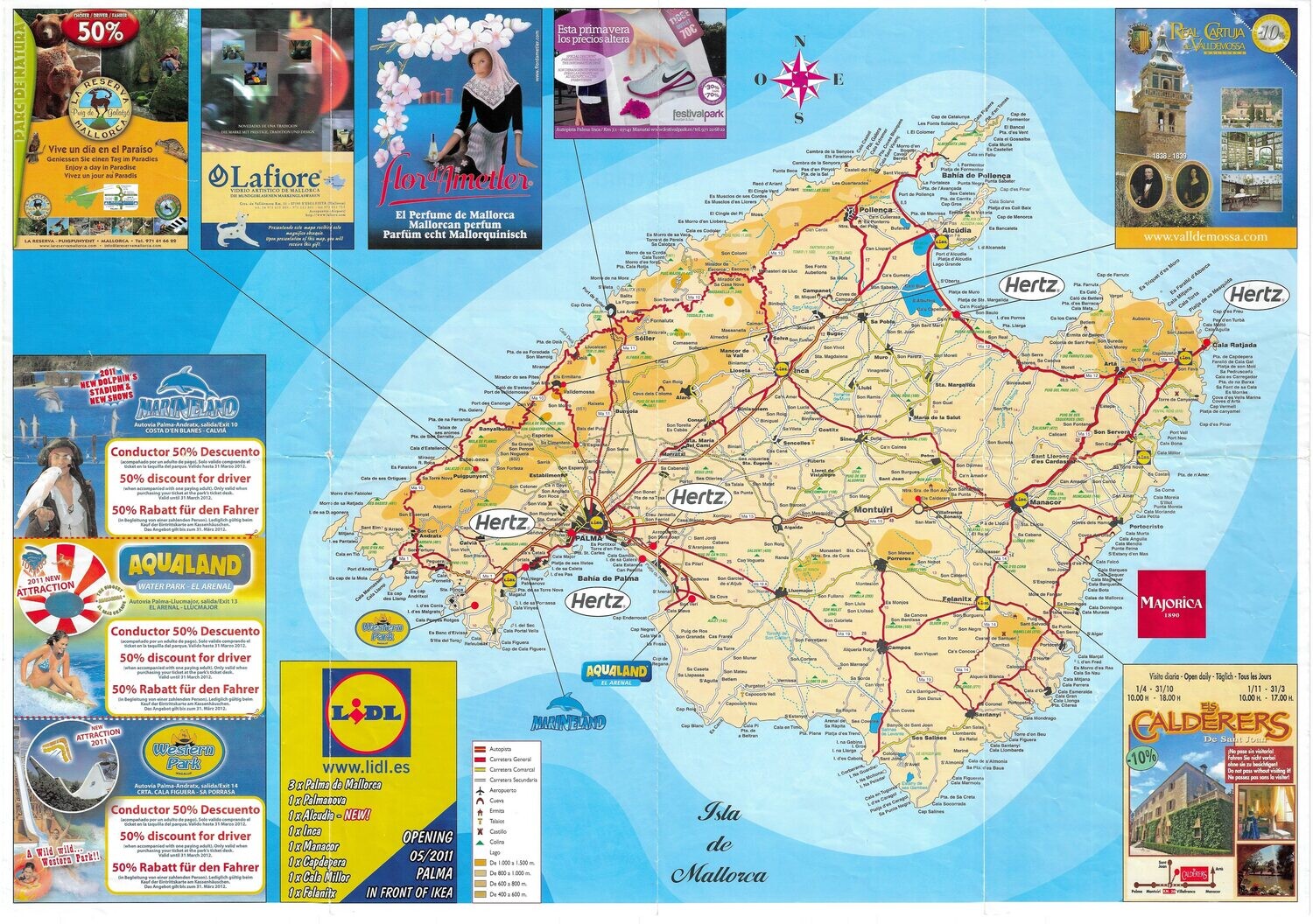2011 Hertz Map of Majorca (Spain)
