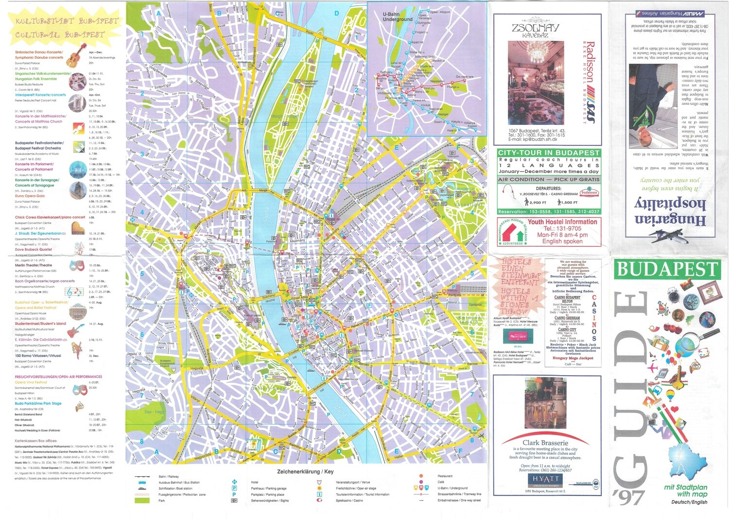1997 Guide Map of Budapest