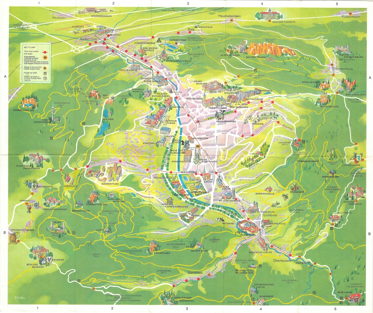 1958 Baden - Baden Germany Animated map