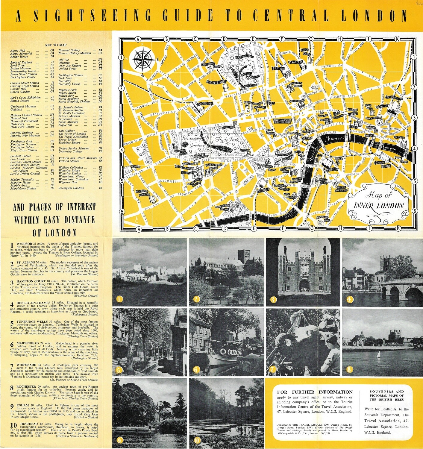1950 Central London Sightseeing Guide