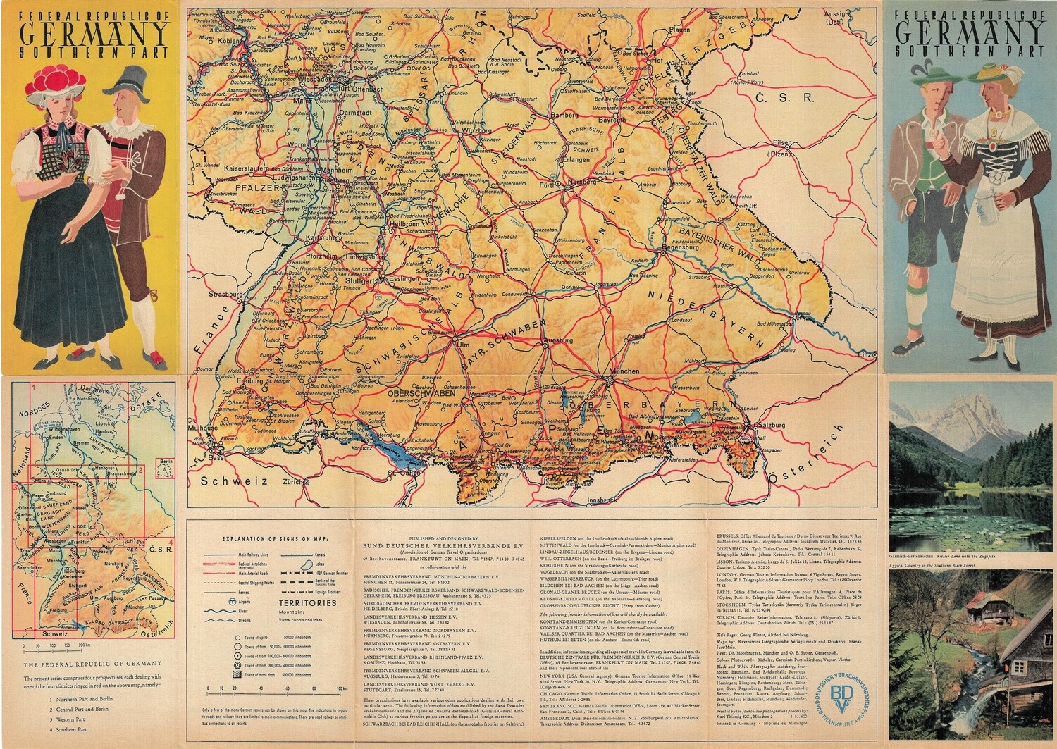 1948 Southern Germany Map