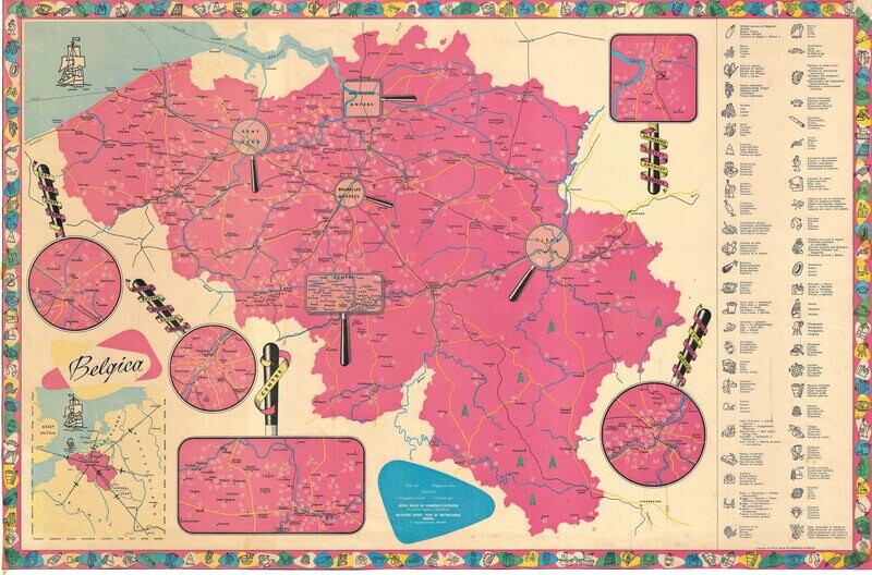 1950 Animated Map of Belgium