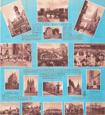 1950 Belgian Railways Churches and Abbeys