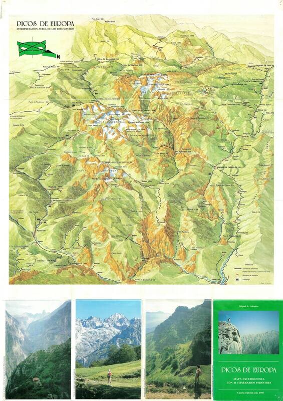 1995 Excursion Map of Picos de Europa, Spain